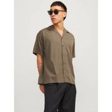 Jack & Jones Resort Yaka Regular Fit Kısa Kollu Kahverengi Erkek Gömlek 12251027 - XL - Açık Kahverengi