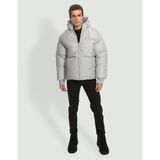 Jack & Jones Rüzgara Dayanıklı Kapüşonlu Puffer Mont - Surface - Gri