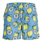 JACK & JONES Sarı Erkek Çocuk Deniz Şortu JPSTFIJI JJSWIM AOP SS24 LY JNR, 12 yaş