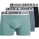 Jack & Jones Sense Erkek Boxer 3’lü Paket – Pamuklu, Rahat Kesim (Noos) - Turkuaz