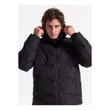 Jack & Jones Siyah Erkek Mont 12278749_JJESOHO PUFFER HOOD SN
