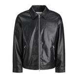 Jack & Jones Siyah Erkek Mont 12278839_Jjecasablanca Pu Jacket No, Xl