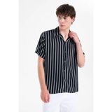 Jack & Jones Siyah Erkek Regular Fit Gömlek 12288853 Jjejeff Resort Strıpeshırt - 2XL