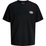 Jack & Jones Siyah Erkek Regular Fit Logo Baskılı T-Shirt 12298480 Jjlegacy Tee Ss Crew Neck - 2XL