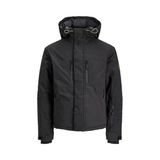 Jack Jones Siyah Erkek Softshell Ceket Su Geçirmez Hafif Kapüşonlu Outdoor Mont 12241637