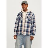 Jack & Jones Slim Fit Lacivert Erkek Gömlek 12261170_JJDARREN Flannel Overshırt - 2XL
