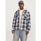 Jack & Jones Slim Fit Lacivert Erkek Gömlek 12261170_JJDARREN FLANNEL OVERSHIRT
