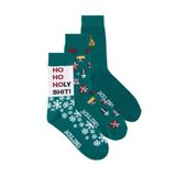 Jack Jones Snowflake 3 Lü Paket Erkek Çorap 12246912 Yeşil ONE SIZE Tek Beden