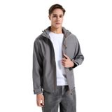 JACK & JONES Softshell Kapüşonlu Mont, XL, 12279288, Gri, Erkek