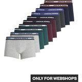Jack Jones Solıd 10 Lu Paket Erkek Boxer 12189937 - 2XL - Gri