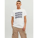 Jack & Jones Spirit Logo Erkek Beyaz Bisiklet Yaka Tişört - 2XL