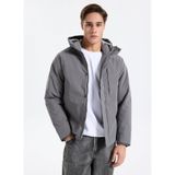 JACK & JONES Su Geçirmez Mont Erkek, S, Su Geçirmez Mont, Gri, mens