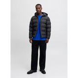 JACK & JONES Suni Deri Şişme Mont, 2XL, JJElements, Siyah, Erkek