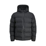 Jack & Jones Suni Deri Şişme Mont, XL, 12279239, Siyah, Erkek