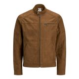 JACK & JONES Suni Süet Erkek Ceketi, Suni Süet Ceket, Kahverengi, L