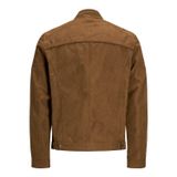 JACK & JONES Suni Süet Erkek Ceketi, Suni Süet Ceket, Konyak, XL, Cognac