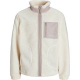 Jack & Jones Teddy Peluş Bej Erkek Ceket S Yüksek Dik Yaka Uzun Kollu Konforlu Tasarım 12278784