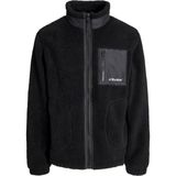 Jack & Jones Teddy Peluş Siyah Erkek Ceket Orta Kalınlık Yüksek Dik Yaka Konforlu Tasarım 12278784 - 5-Siyah