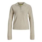 JACK & JONES Triko Kazak, L, 12280282, Fog, Kadın