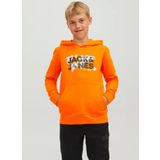 Jack & Jones Turuncu Erkek Çocuk Kapüşonlu Uzun Kollu Baskılı Sweatshirt JCODUST SWEAT HOOD SN JNR
