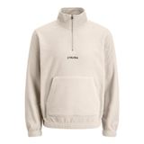 Jack & Jones Yarım Fermuarlı Sweatshirt Soho, L, 12279680, Moonbeam, erkek