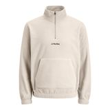 Jack & Jones Yarım Fermuarlı Sweatshirt Soho, S, 12279680, Moonbeam, erkek