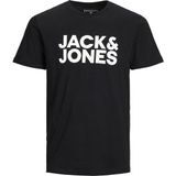 Jack & Jones Yazılı Erkek Bisiklet Yaka Tişört 12201240 - Siyah - Beyaz