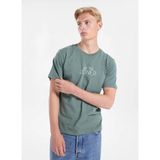 Jack & Jones Yeşil Erkek Regular Fit Logo Baskılı T-Shirt 12306242 Jorcurve Tee Ss Crew BSS26