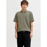 Jack & Jones Yeşil Erkek Regular Fit Polo T-Shirt 12292992 Jprblaethan Ss Zıp Polo Sn - M