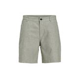 Jack & Jones Yeşil Erkek Tapered Fit Chino Şort JPSTACE JJSUMMER LINEN BLEND SHORT