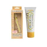 Jack N Jill Bebek Diş Fırçalama Seti (Silikon Diş Fırçası + Muz Aromalı Macun 50g)