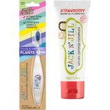 Jack N' Jıll Jack N Jill Doğal Bebek Diş Seti (Unicorn&Monkey Diş Fırçası + Çilek Aromalı Diş Macunu 50G)