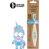 Jack N' Jill Unicorn&Monkey Doğal Diş Fırçası Extra Yumuşak Çocuklar İçin Mısır Nişastası Saplı