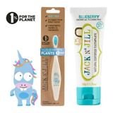 Jack N’jill Doğal Sertifikalı Bebek/çocuk Diş Seti (Unicorn Diş Fırçası + Yaban Mersini Aromalı Diş Macunu 50G)