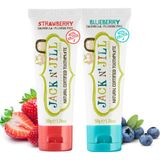 Jack N’jill Doğal Sertifikalı Diş Macunu - Çilek & Yaban Mersini Aromalı 2’li Paket (2X50G)