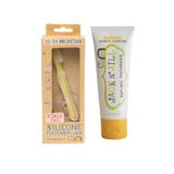 Jack N'Jill Jack N Jill Bebek Diş Fırçalama Seti (Silikon Diş Fırçası + Muz Aromalı Macun 50g)