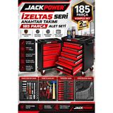 Jack Power Xl Trend Izeltaş Seri 5 Çekmeceli Içi Dolu 185 Parça Full Set Alet Dolabı Atölye Usta Takım Arabası