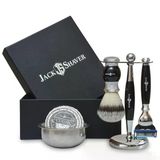 Jack Shaver Erkek Tıraş Seti, Erkeklere Özel 5 Parça Tıraş Seti, 5 Kenarlı Tıraş Makinesi, Sentetik Porsuk Saç Tıraş Fırçası, Tıraş Sabunu Ve Kasesi, Tıraş Standı, Erkeklere En Güzel Hediye