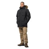 Jack Wolfskin 1107674-6000 GLACIER CANYON PARKA Siyah Erkek Spor Mont