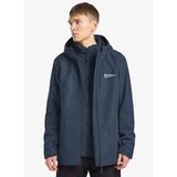 Jack Wolfskin 1115311-C0412-TAUBENBERG 3IN1 JKT M Lacivert Kapüşon Yaka Erkek Waterproof Mont