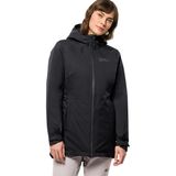 Jack Wolfskin 1115451-6000STIRNBERG INS JKT W Siyah Kapüşon Yaka Regular Fit Kadın Mont