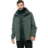 Jack Wolfskin 1116251_4311 Yeşil Luntal 3ın1 Jkt M Outdoor Erkek Mont