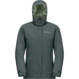 Jack Wolfskin 1116321 Luntal 3in1 W Outdoor Yeşil Kadın Mont