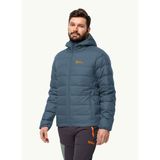 Jack Wolfskin 1207671_C0412ATHER DOWN HOODY M Mavi Kapüşon Yaka Regular Fit Erkek Mont