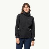 Jack Wolfskin 1307481-6000 Windhain Hoody Siyah Kadın Softshell Ceket