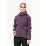 Jack Wolfskin 1307481-I0081WINDHAIN HOODY W Mor Kapüşon Yaka Regular Fit Kadın Mont