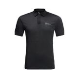 Jack Wolfskin 1808542-6000 Pack Go Siyah Erkek Polo T-shirt