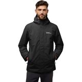 Jack Wolfskin A61864-6000 Altenberg 3 in 1 Jkt M Black Outdoor Erkek Ceket