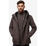 Jack Wolfskin A61864_D0108-ALTENBERG 3ın1 Jkt M Kahve Normal Düz Erkek Ceket