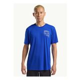 Jack Wolfskin A62314TRVONNAN GRAPHIC T M Mavi Bisiklet Yaka Regular Fit Düz Erkek T-Shirt